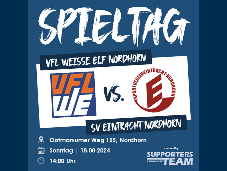 Nordhorner Derby gegen Eintracht am 18.8. um 14 Uhr