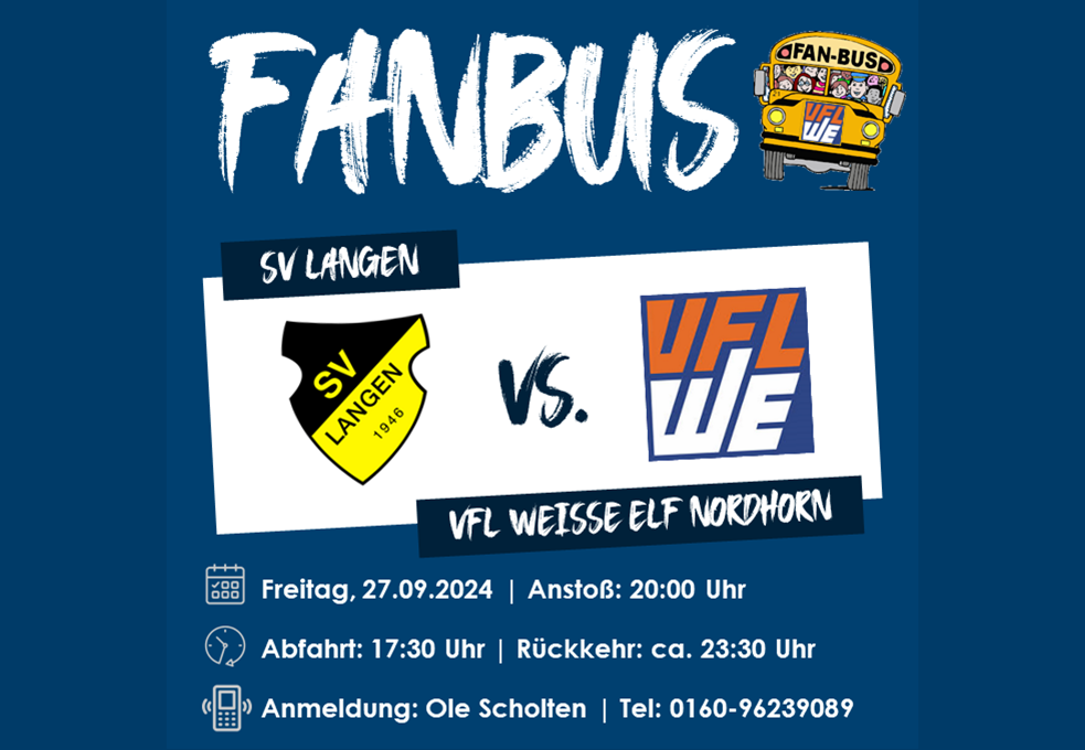 Fanbus zum Auswärtsspiel der Ersten in Langen am 27.9.